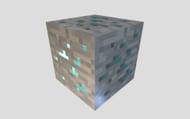 A diamond ore block in Minecraft (Image via Sketchfab)